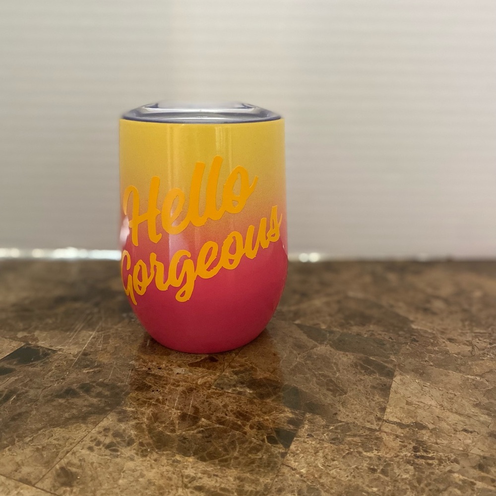 Yellow and Pink Ombre Tumbler